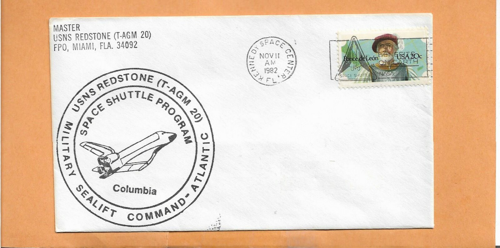Suttle Redstone MILITARY SEALIFT COMMAND USNS REDSTONE SHUTTLE COLUMBIA NOV 11,1982 ...