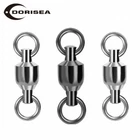 20/50/100Pcs Stainless Steel Fishing Rolling Barrel Swivels Connector Weled Ring