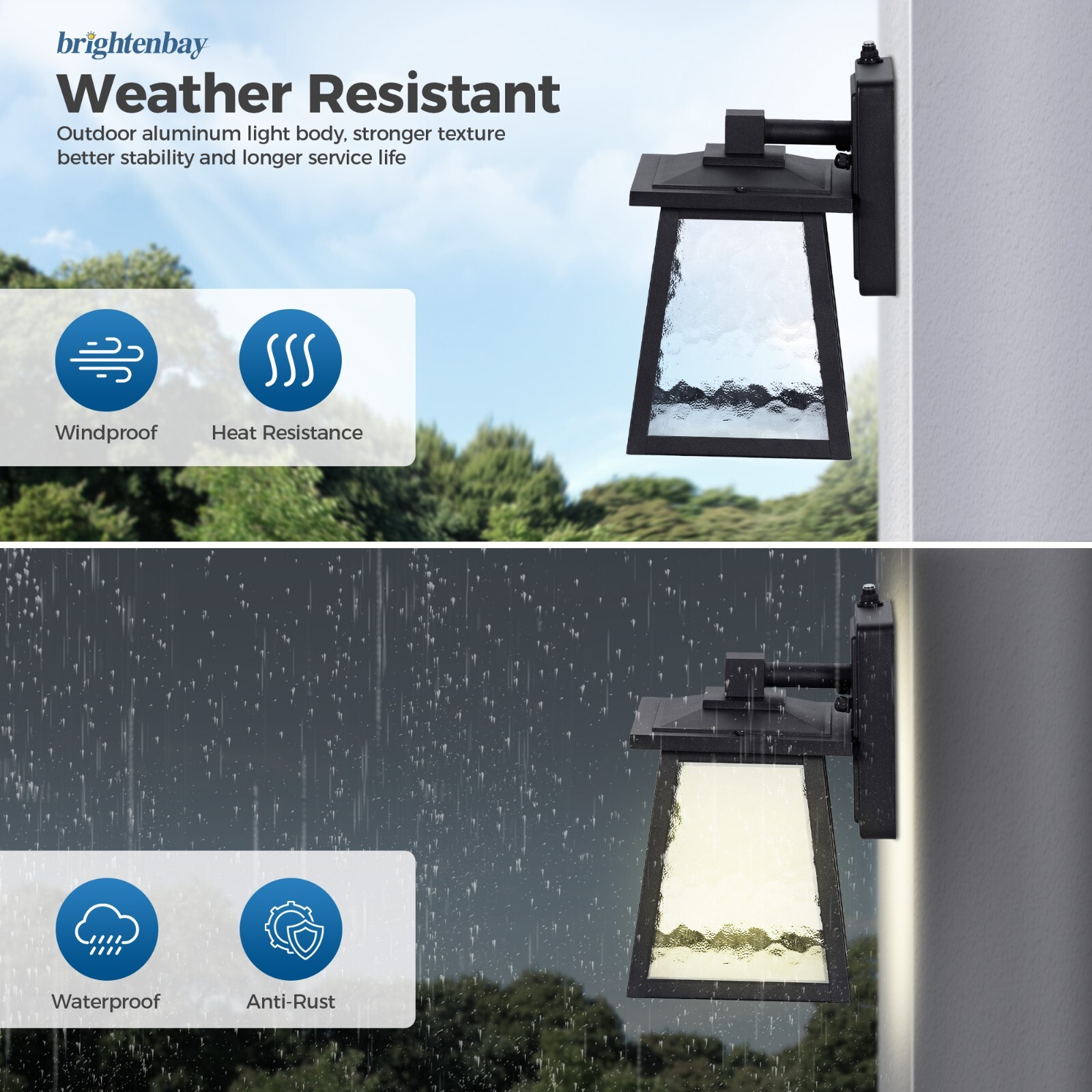 2PCS Outdoor Wall Lights Dusk to Dawn Sensor Outdoor Sconce Vintage Waterproof