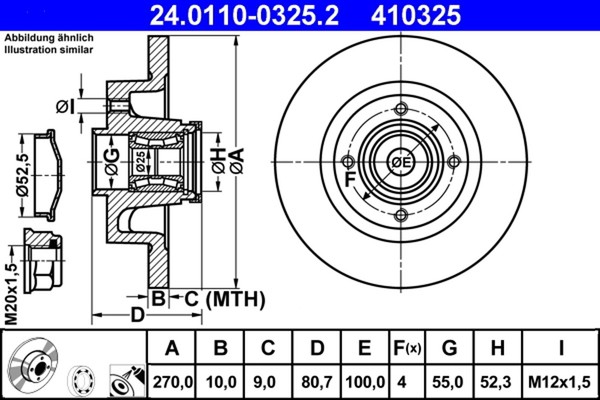 Bremsscheibe Renault T. Scenic 03- MIT Lager-image