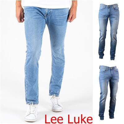Jeans Uomo Lee Luke Elasticizzato Slim Fit Chiari Skinny w30 w33 a