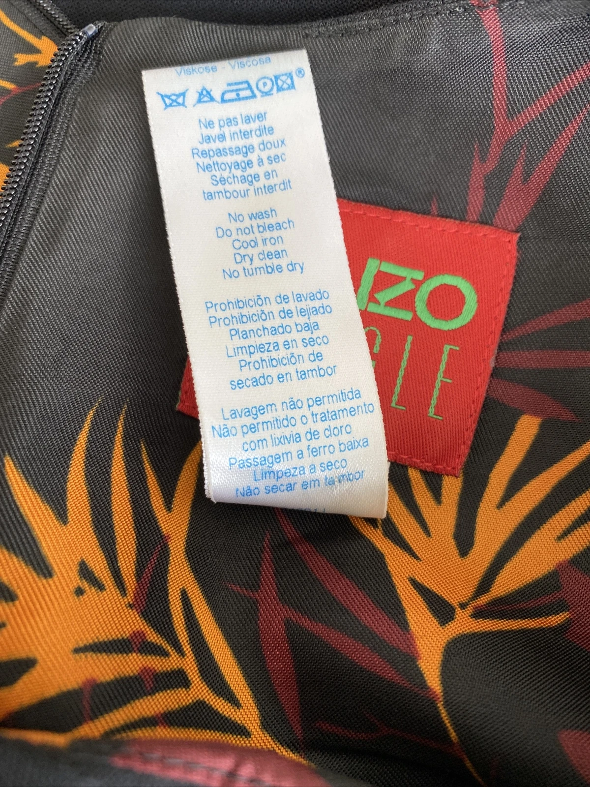 KENZO JUNGLE ABITO DONNA WOMAN DRESS VINTAGE JHD1631