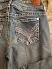 Y2K Bootcut Flare Jeans size 1 Medium Wash Blue Low Rise Luscious Curvy Denim — photo 3