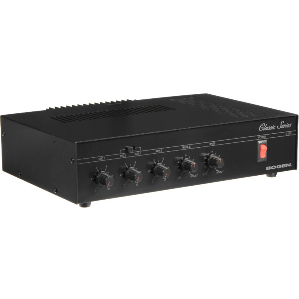 Bogen C100 100W Classic Series Public Address Amplifier - Telephone Paging Mixer - Image 2 of 4