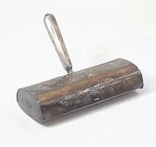 Antique NASCO Silver Plate Table Broom Crumb Sweeper Silent Butler Made In USA