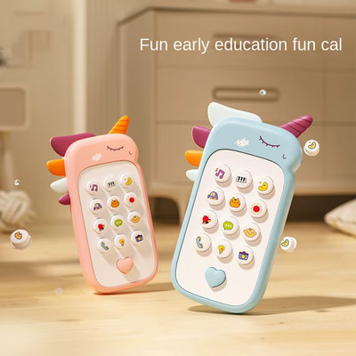 Baby Phone Toy Music Sound Telephone Sleeping Toys With Teether Simulation Phon