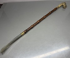 Vintage Long Handle Shoe Horn With A Cute Dog Head 21