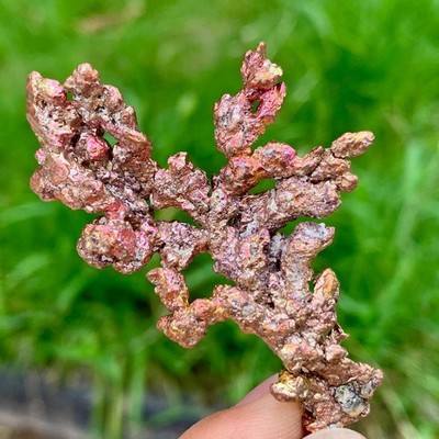 22G Rare!! iridescent Native Copper crystal mineral specimen