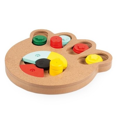 Intelligenzspielzeug Pfote Snack Puzzle Holz Fummelbrett Katzenspiel Duvoplus