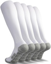 Youth Soccer Socks 5 Pairs Boys Girls Football Sport Team Athletic Knee High ...