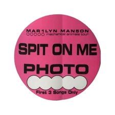 Marilyn Manson 1998 Mechanical Animals Concert Tour Photo Backstage Pass