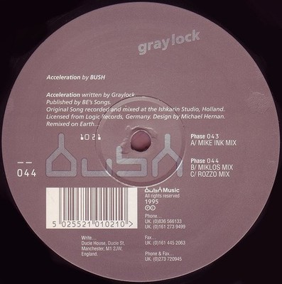 Graylock - Acceleration By Bush - Used Vinyl Record 12 - D5z