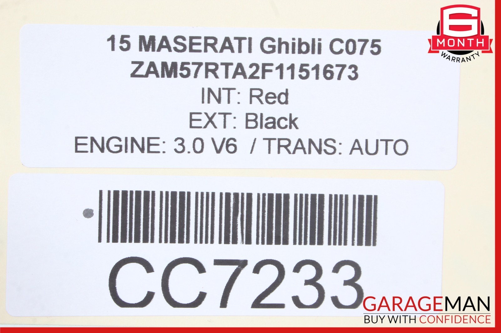 14-22 Maserati Ghibli M157 Rear Left Driver Side Interior Door Panel OEM