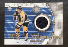 2001 Pacific Vanguard Joe Thornton/Sergei Samsonov Dual Jersey Relic 1272/1500