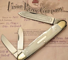 UNION RAZOR CO - 1990’s Era Solingen - Jumbo Anglo Saxon Whittler Knife - Pearl