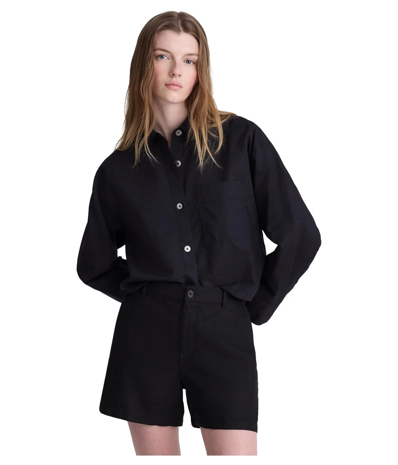 Woman's Shorts Madewell The Zoe Short in 100% Linen