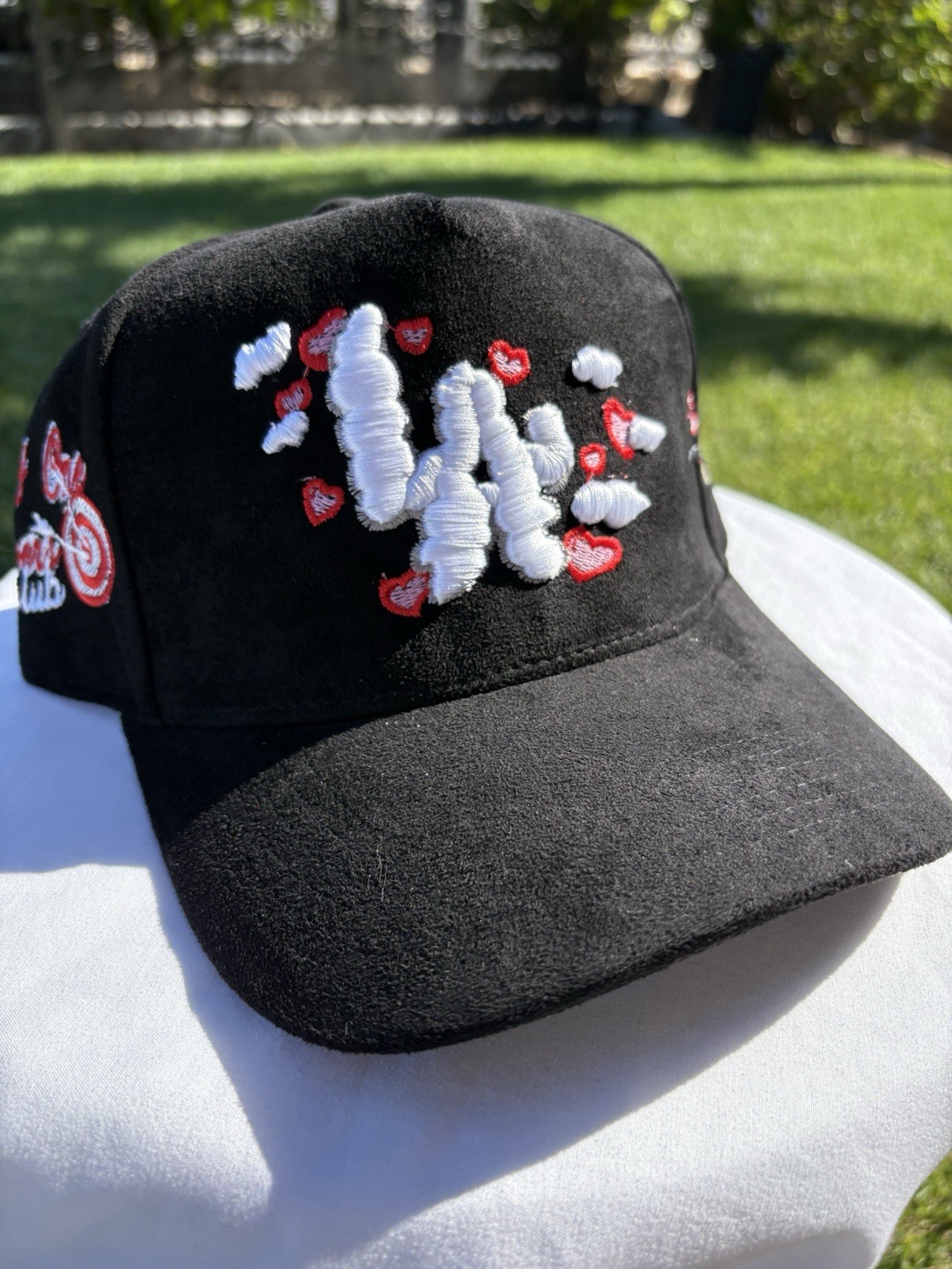 Black Adjustable Embroidered 