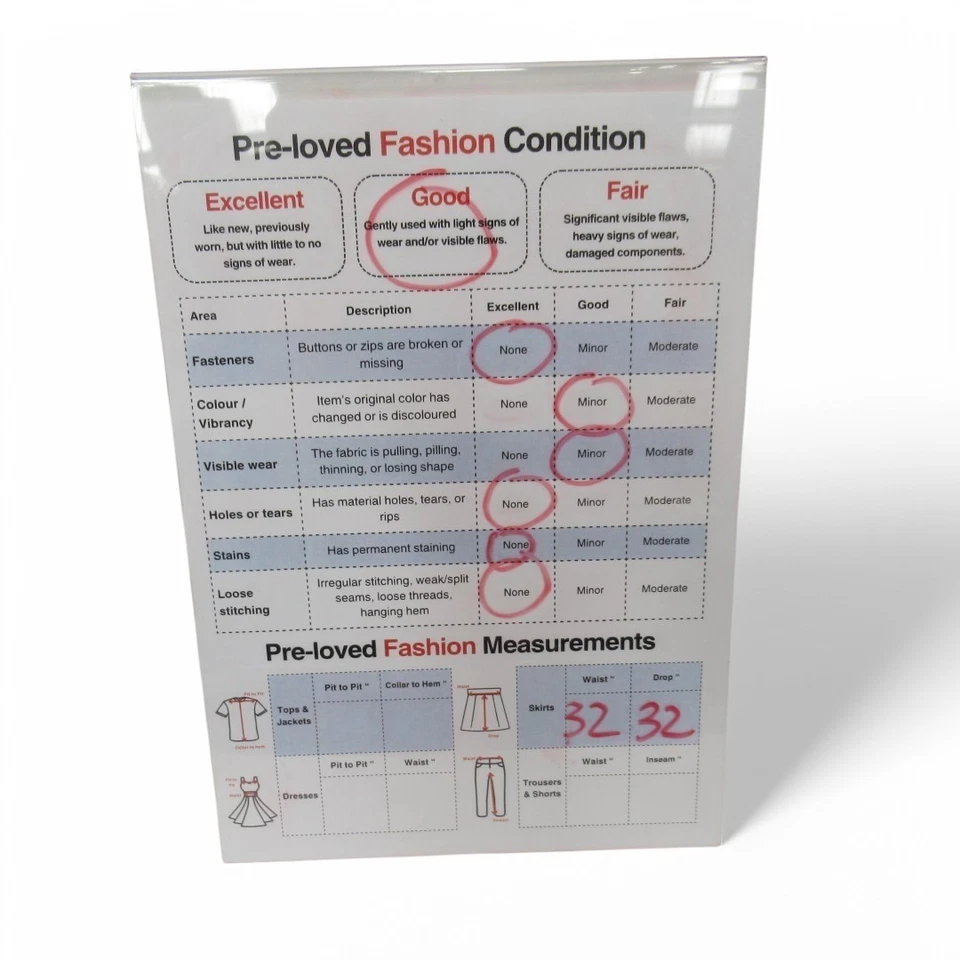 RINASCIMENTO нашивка работы юбка Великобритании большой длинный коричневый смесь хлопок Preloved - Изображение 2 из 4