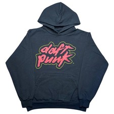 Daft Punk Official Merch Spell Out USA Made Heavy Cotton Sweatshirt Hoodie Sz M