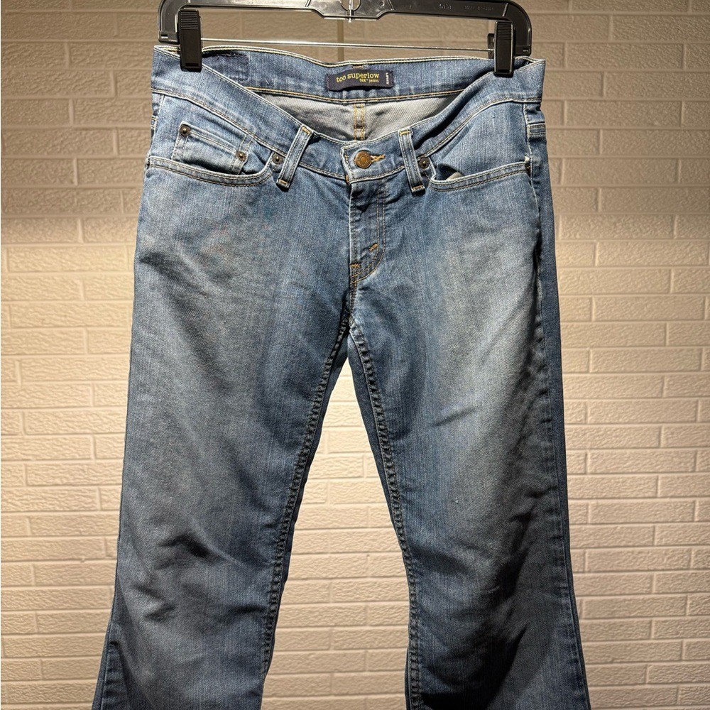 Levi's Blue Flare Wide Leg Jeans Vintage-Inspired