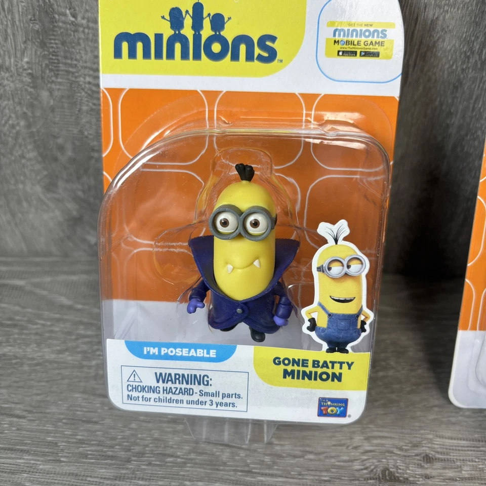 Minions Despicable Me Cro Gone Batty Minion Posable Figura Thinkway Toys Foto 2 de 4