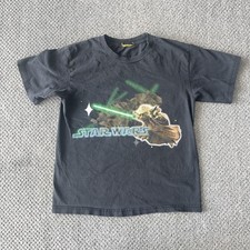 Vintage Star Wars Y2K 2000  s Yoda Lightsaber T Shirt. Youth XL