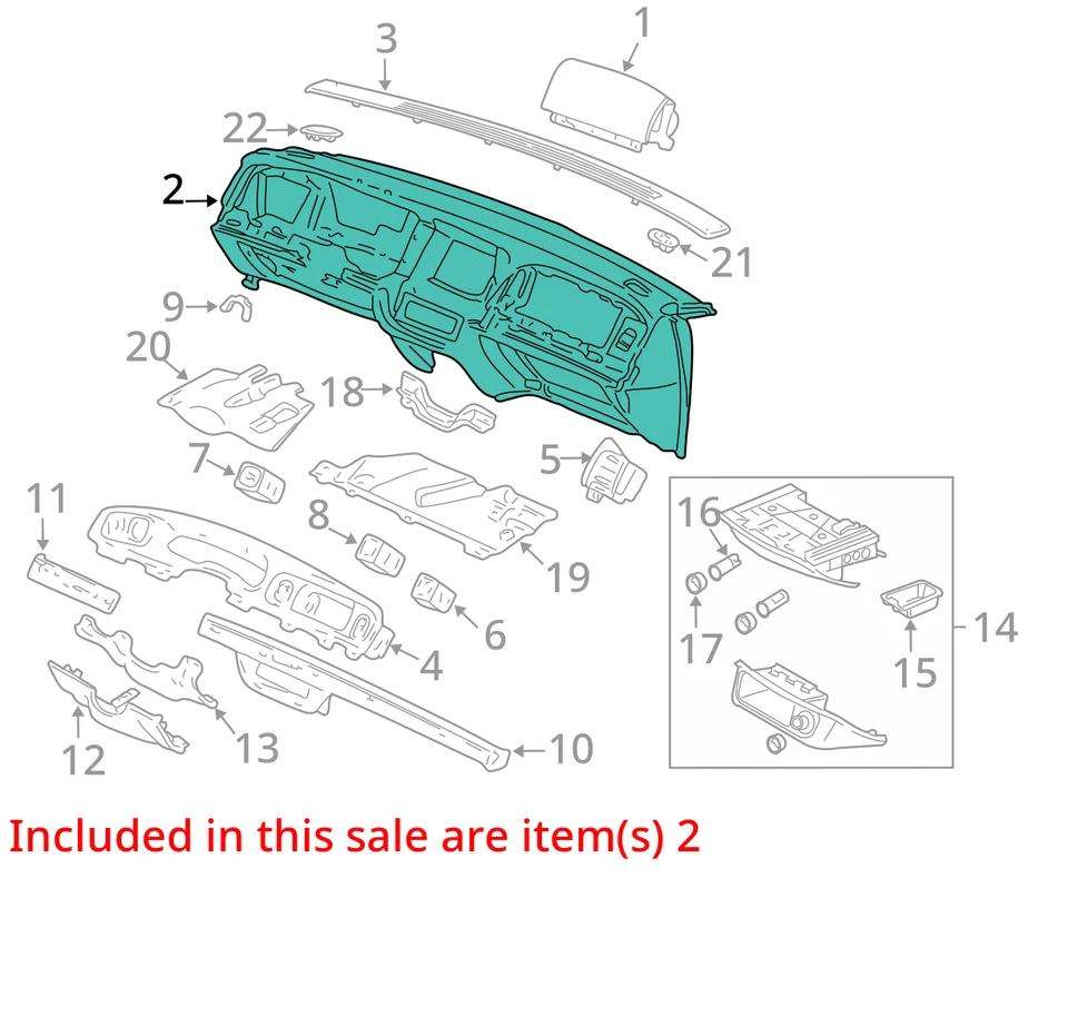 仪表板适用于 98-04 Crown VICTORIA 10243948 — 第 4/4 张图片