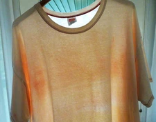 2XL/3XL Vtg Mid 90s Sun Faded Blank Distressed Skate Punk Rock Grunge T-Shirt