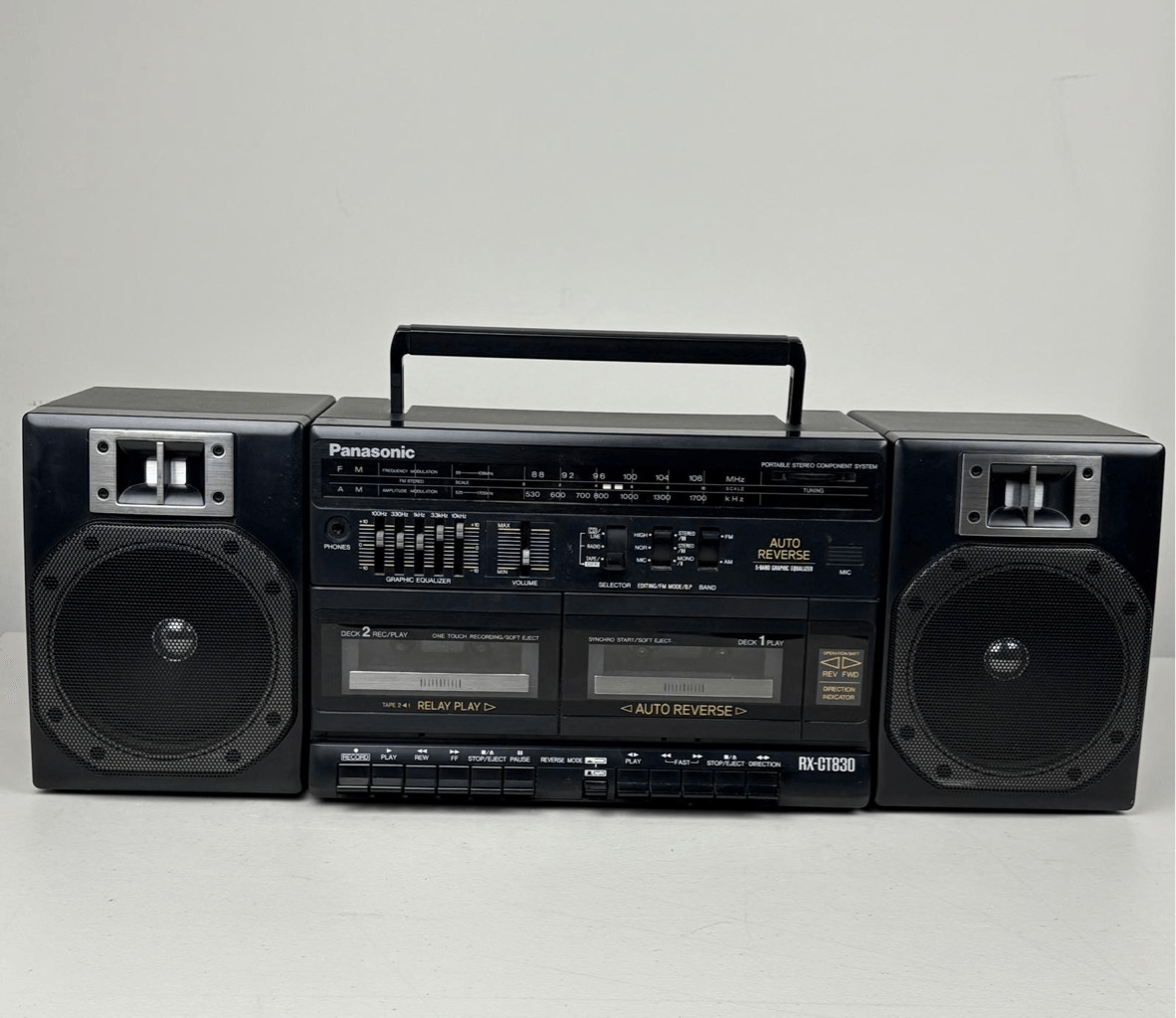 【希少珍品】Panasonic ＲＯＤＥＯ Vtg Panasonic RX-CT830 AM/FM Stereo Radio Dual Cassette Player