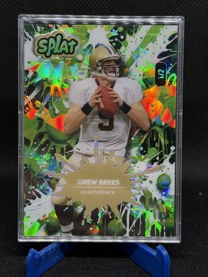 2025 Wildcard Splat Drew Brees 1/2 Green silver Foil SP New Orleans Saints QB