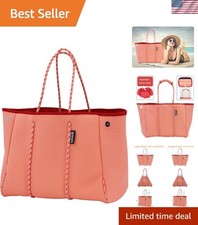 Neoprene Multipurpose Beach Bag Tote with Inner Zipper Pocket