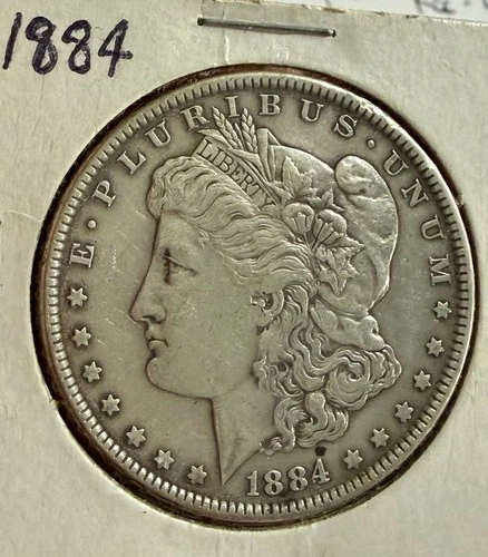 1884 P Morgan Silver Dollar ~ VF Very Detailed