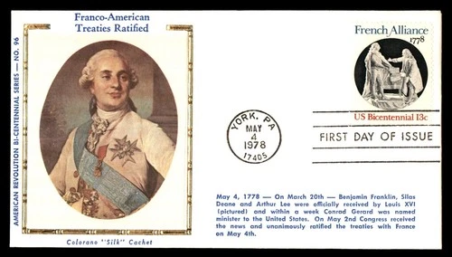 Mayfairstamps US FDC 1978 French Alliance Ben Franklin King Louis XVI First Day