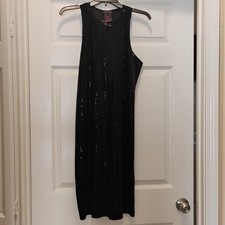 NWT Ralph Ralph Lauren Saturday Night Black Sequin Party Event Dress Size L