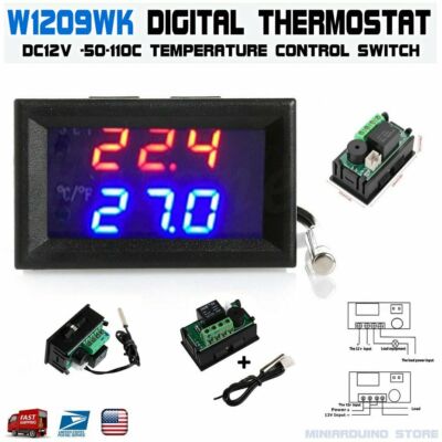 W2809WK W1209WK DC12V -50-110C Digital Thermostat Temperature Control Sensor NTC