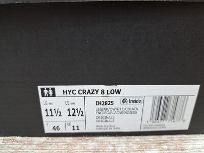 Adidas x Hoop York City Crazy 8 Low Legend Ink Off White Core Mens