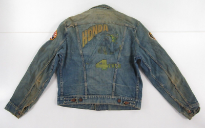 Vintage Men's 60s Wrangler Distressed Denim Jacket Made in USA