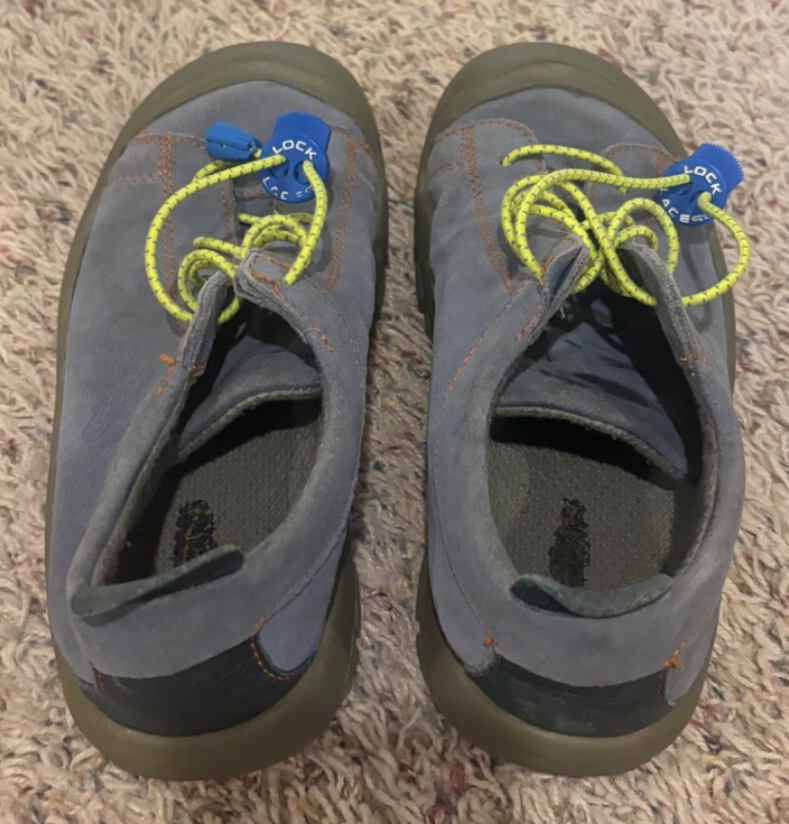 Scarpe sneakers trekking Keen blu verde uomo taglia 5 punta chiusa stringate outdoor