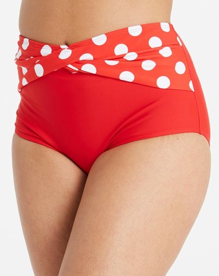 red and white polka dot high waisted bikini