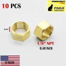 10 pcs 1/8 NPT Female Thread Brass Pipe Fitting Hex Lock Nut