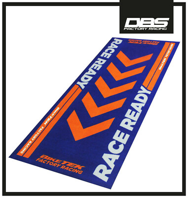 NEU OFF ROAD GARAGE FAHRRADMATTE MOTOCROSS ENDURO PADDOCK PITMATTE KTM ORANGE BLAU