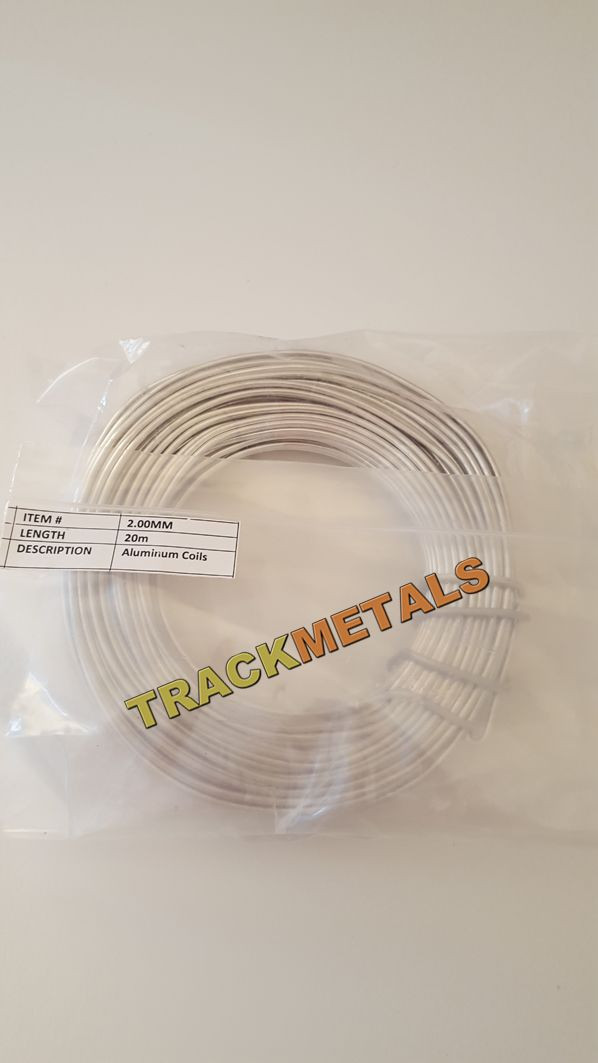 Aluminium Wire  ,2mm dia x 20 metre Coil