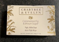 Crabtree & Evelyn CARMALIZED FIG & BROWN SUGAR Triple-Milled Soap Bar 7 oz NIB