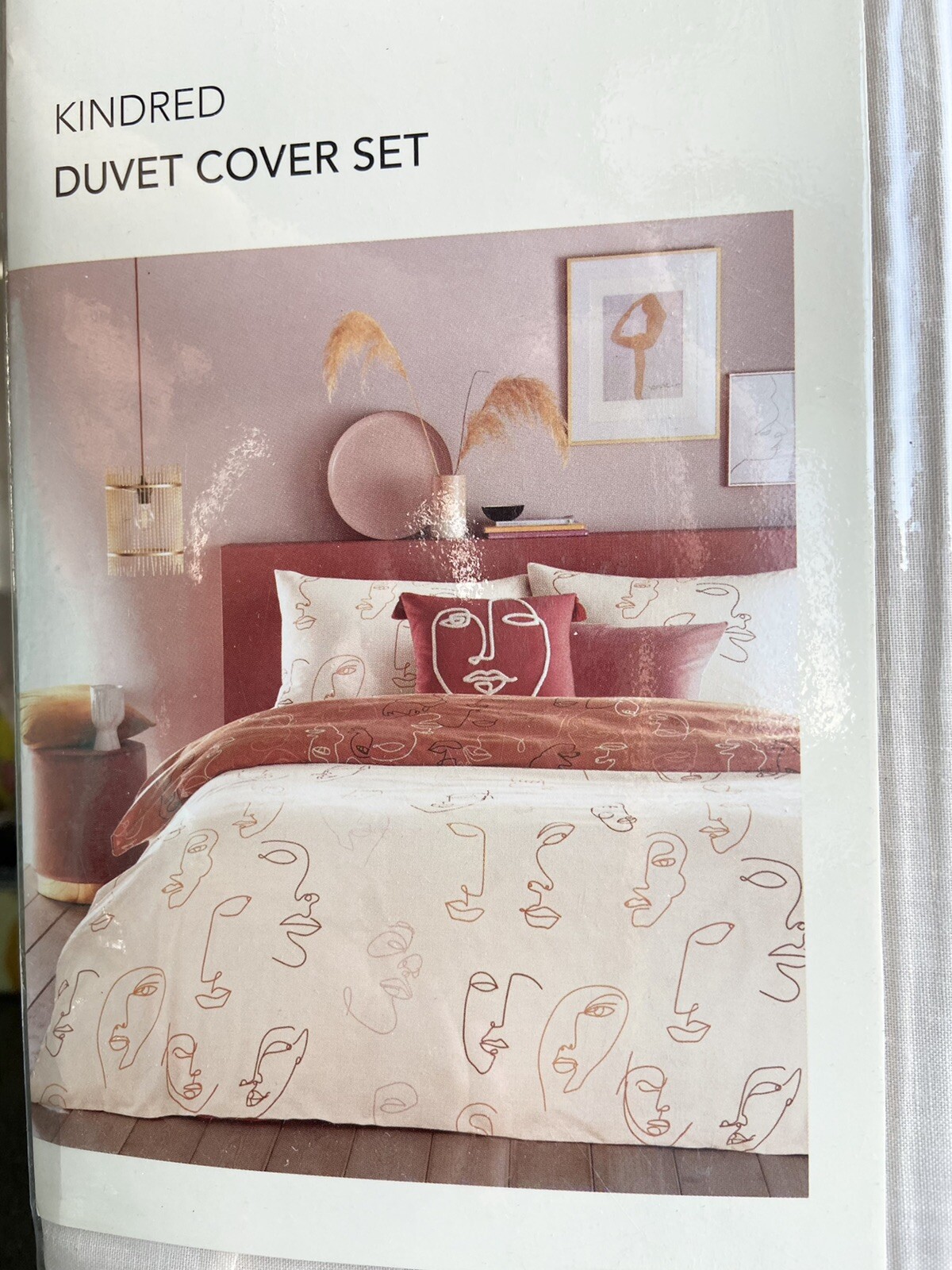 kindred apricot reversible duvet cover and pillowcase set