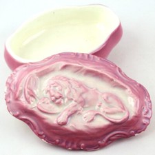 BOITE Céramique DELPHIN MASSIER VALLAURIS, Hôtel Tivoli Carlton Suisse, majolica