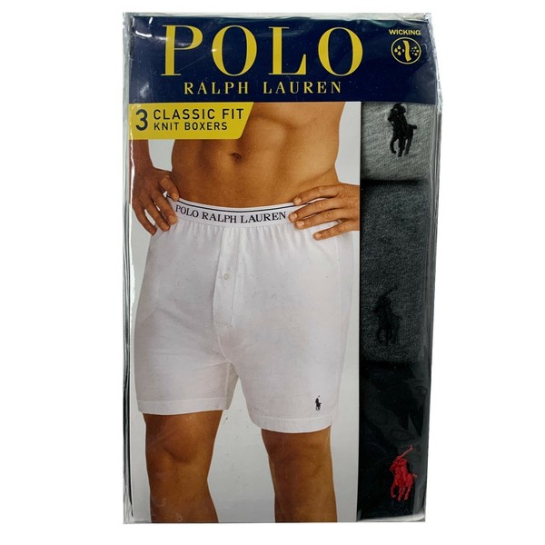 3 Pack Ralph Lauren Polo Classic Fit Knit Boxers 2xl XXL 1 Black 2 Gray for sale online | eBay