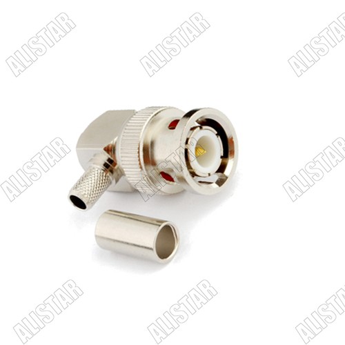 10 X RP-SMA Spina Maschio Crimpatura Angolo Retto Per Cavo - Foto 9