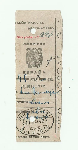 Belmonte (Buin) Guard Postal Tour 1946