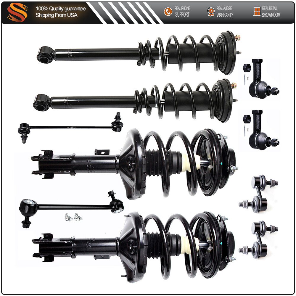 2000-05 Mitsubishi Eclipse Front Struts Rear Shocks Sway Bars Outer Tie Rods