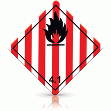 Flammable Solid 4.1 Labels, No Text - Hazard Warning Diamonds